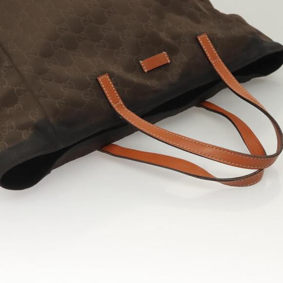 GUCCI GG Canvas Tote Bag Brown Gold - Picture 7 of 16
